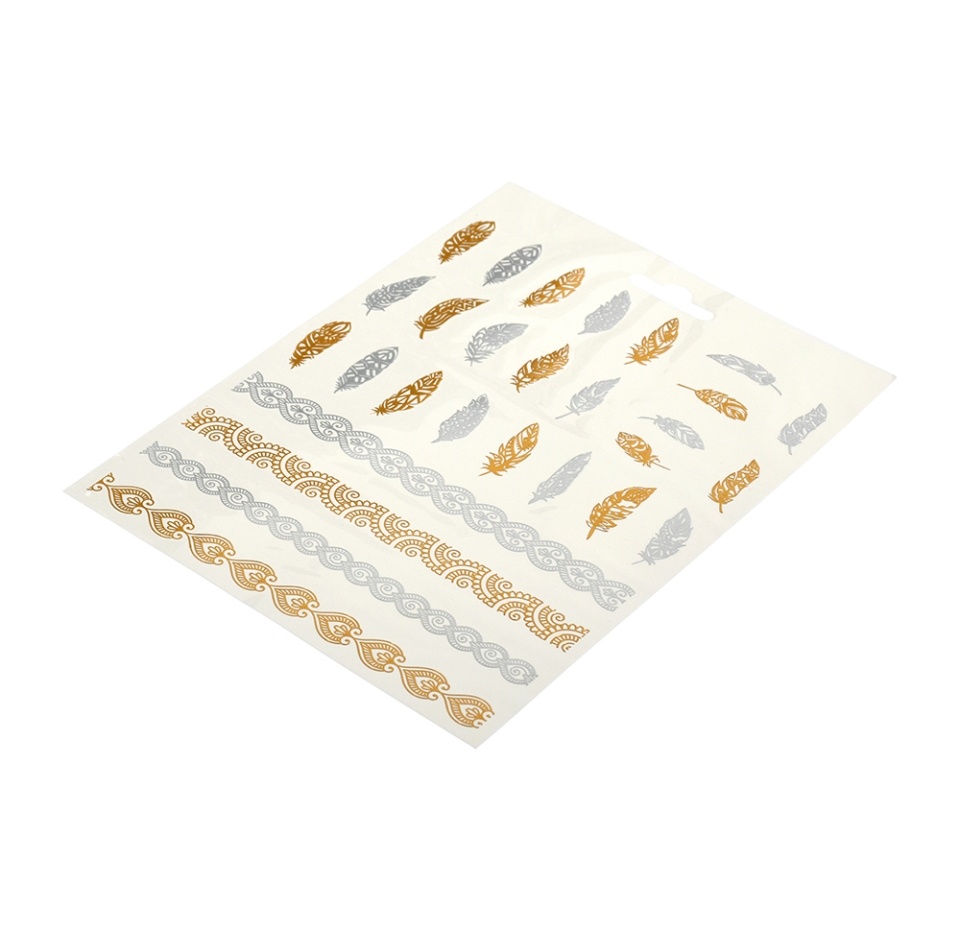 

Наклейки для украшения яиц «Пёрышки» переводные фольгированные, Marmiton, 1 лист 15x21 см