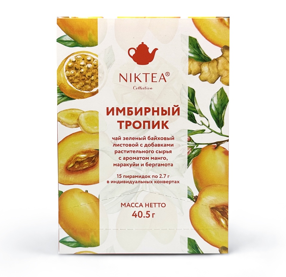 

Чай зеленый Niktea Имбирный Тропик 15 пирамидок 40.5 г