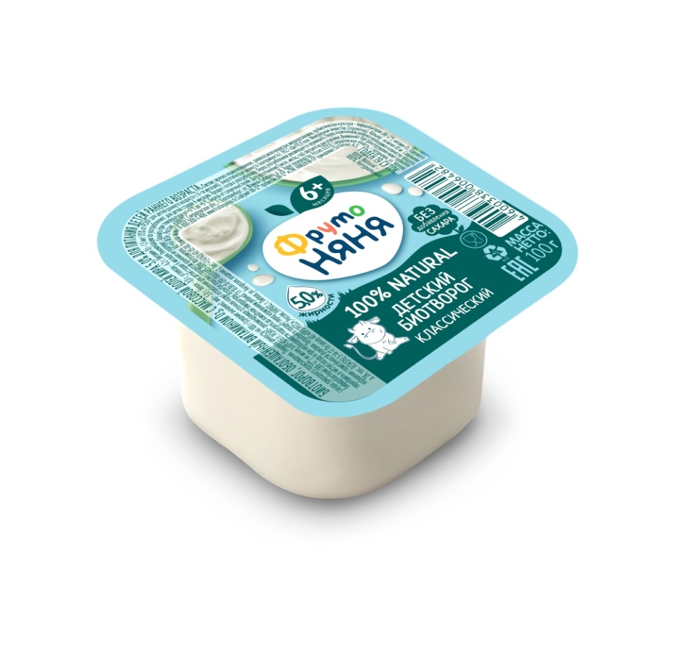 

Биотворог ФрутоНяня с пробиотиком 5% для питания детей с 6-ти месяцев 100 г