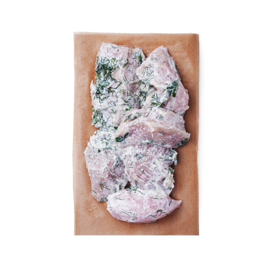 

Шашлык из филе грудки индейки в кефирном маринаде Д-а от "Азбуки Вкуса" Россия