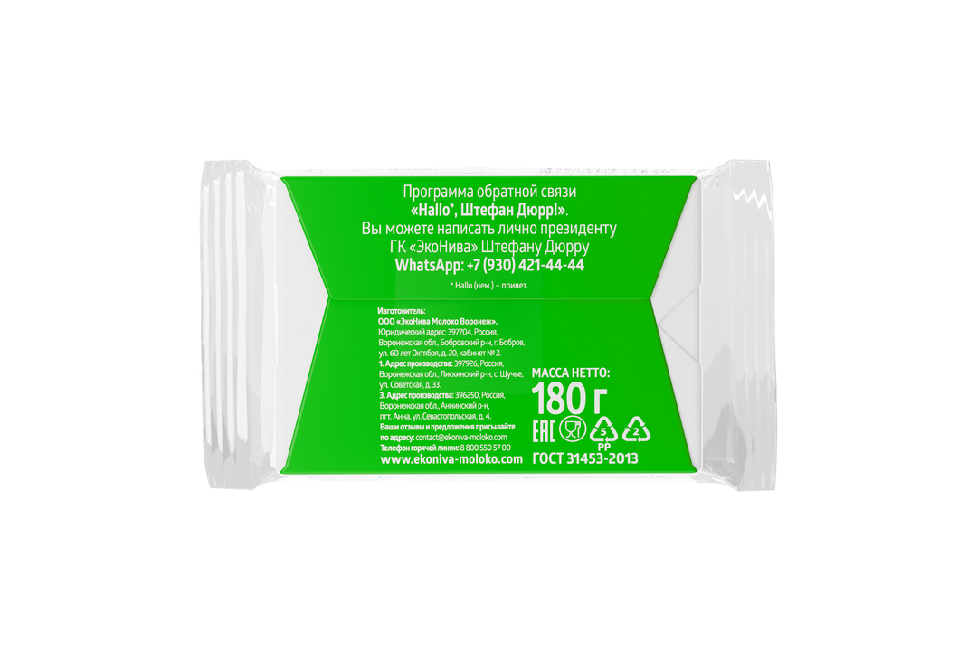 

Творог мягкий ЭкоНива 9% 180 г