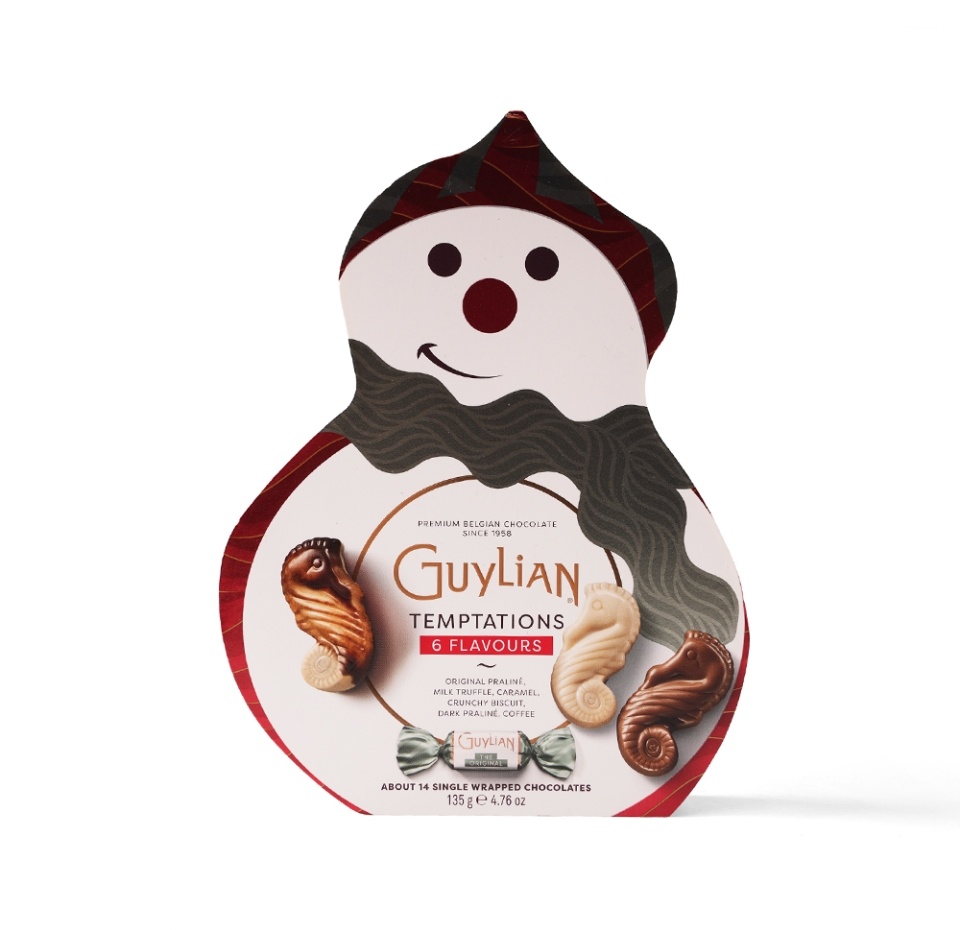 

Шоколадные конфеты Guylian Temptations 6 вкусов Снеговик 135 г, Бельгия
