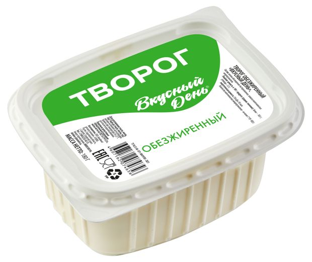 

Творог Вкусный день обезжиренный 0% 180 г