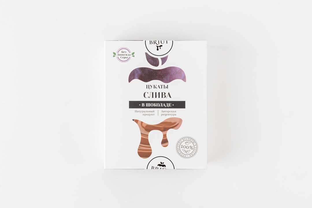 

Цукаты Briut на сиропе топинамбура из сливы в шоколаде 100 г