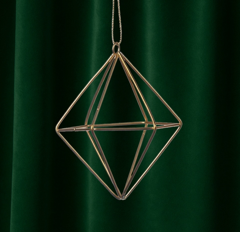 

Игрушка для елки Goodwill "Коллекция Традиции" Капля полая из металлических нитей в форме ромба 12 см, в ассортименте, цвет золотой металл, 1 шт, Бельгия