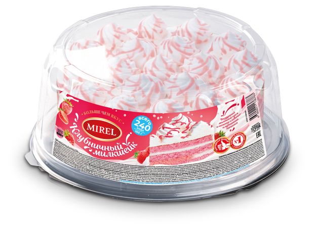 

Торт Mirel Клубничный милкшейк 650 г