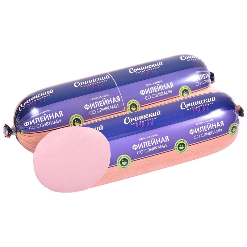 

Колбаса вареная Сочинский мясокомбинат Филейная со сливками вес