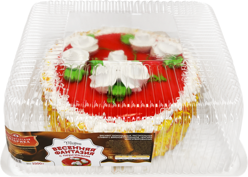 

Торт Новокузнецкая КФ Весенняя фантазия с персиками 1.5 кг