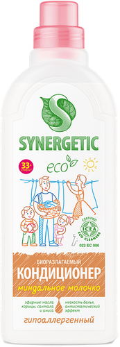 

Кондиционер для белья Synergetic Миндальное молочко 1 л