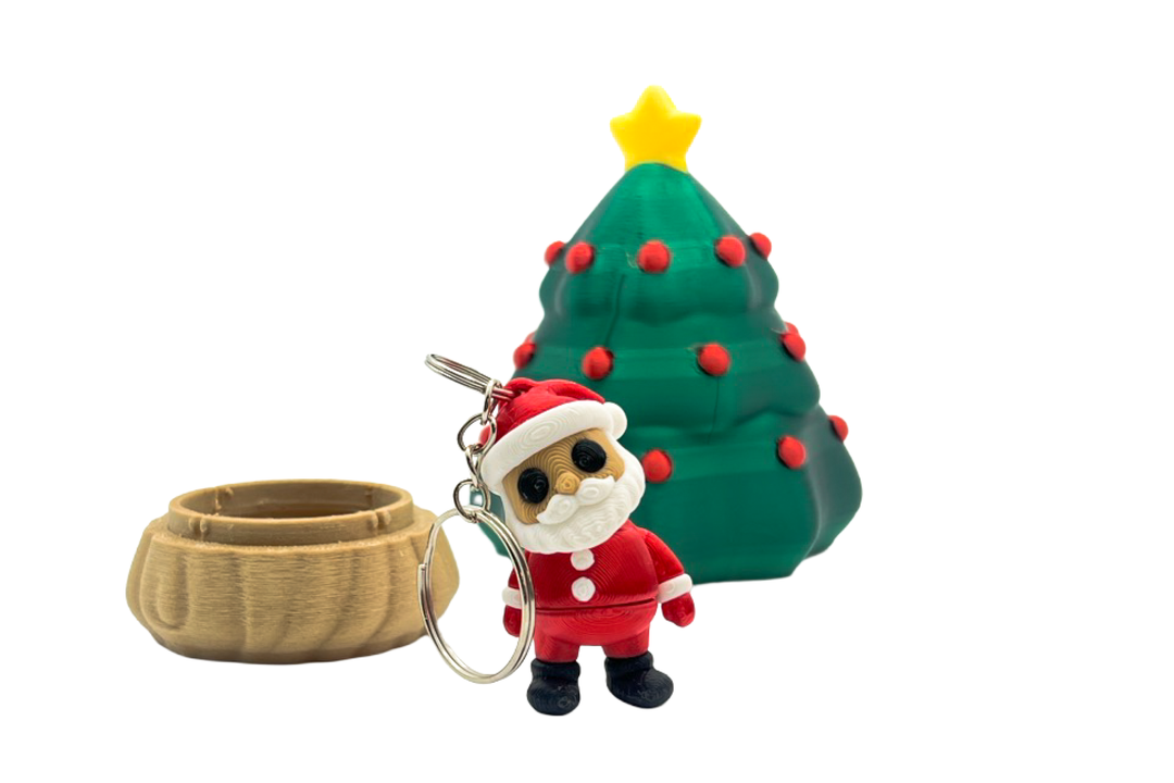 

Брелок подвижный Funberry Toys 3D Санта в елочке