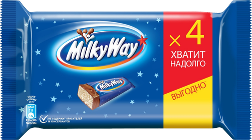 

Шоколадный батончик Milky Way с суфле 4 ш. 104 г