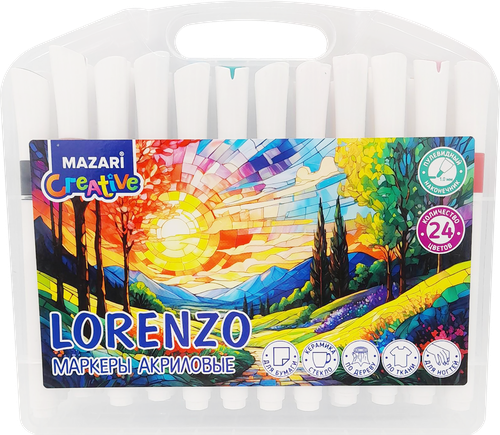 

Набор маркеров Mazari акриловых Lorenzo 24 цвета