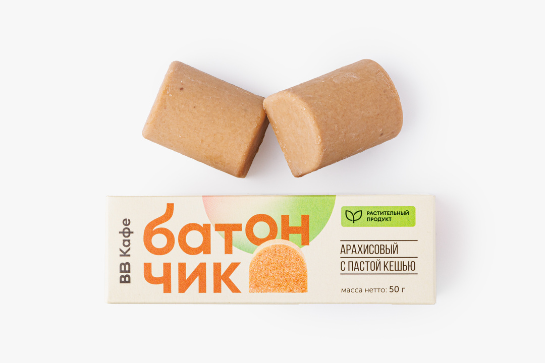 

Батончик ВкусВилл арахисовый с пастой кешью 50 г