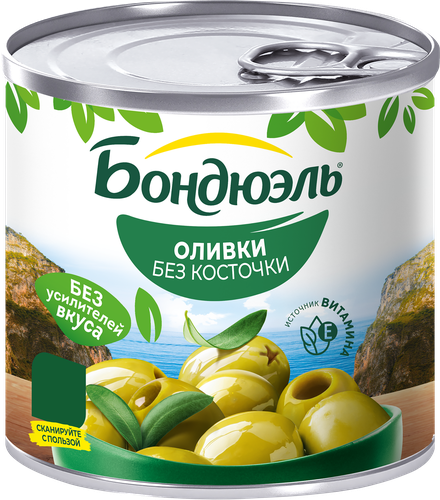 

Оливки Бондюэль, без косточки 200 г