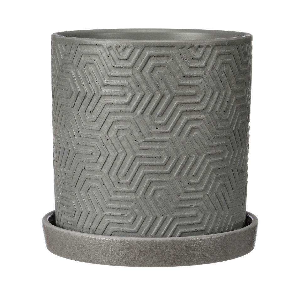 

Кашпо Композит Тринити цилиндр серый № 2
