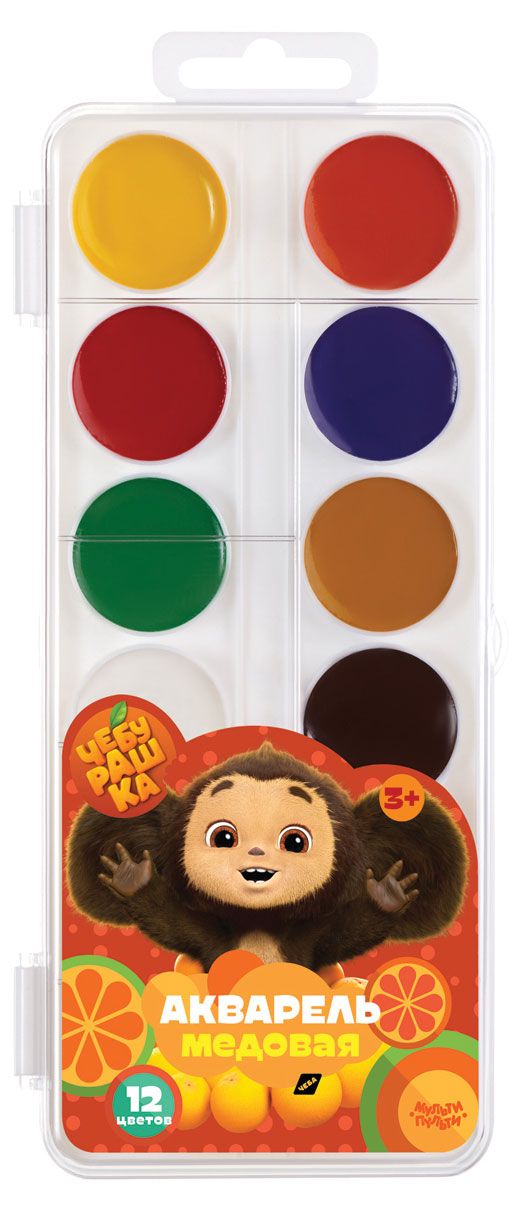 

Акварель Мульти-пульти Чебурашка медовая 12 цветов