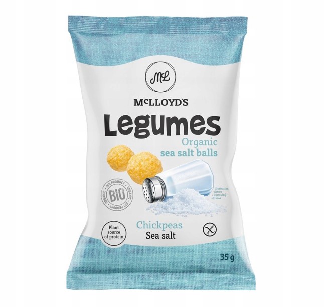 

Снеки безглютеновые Legumes из кукурузы и нута с морской солью 35 г