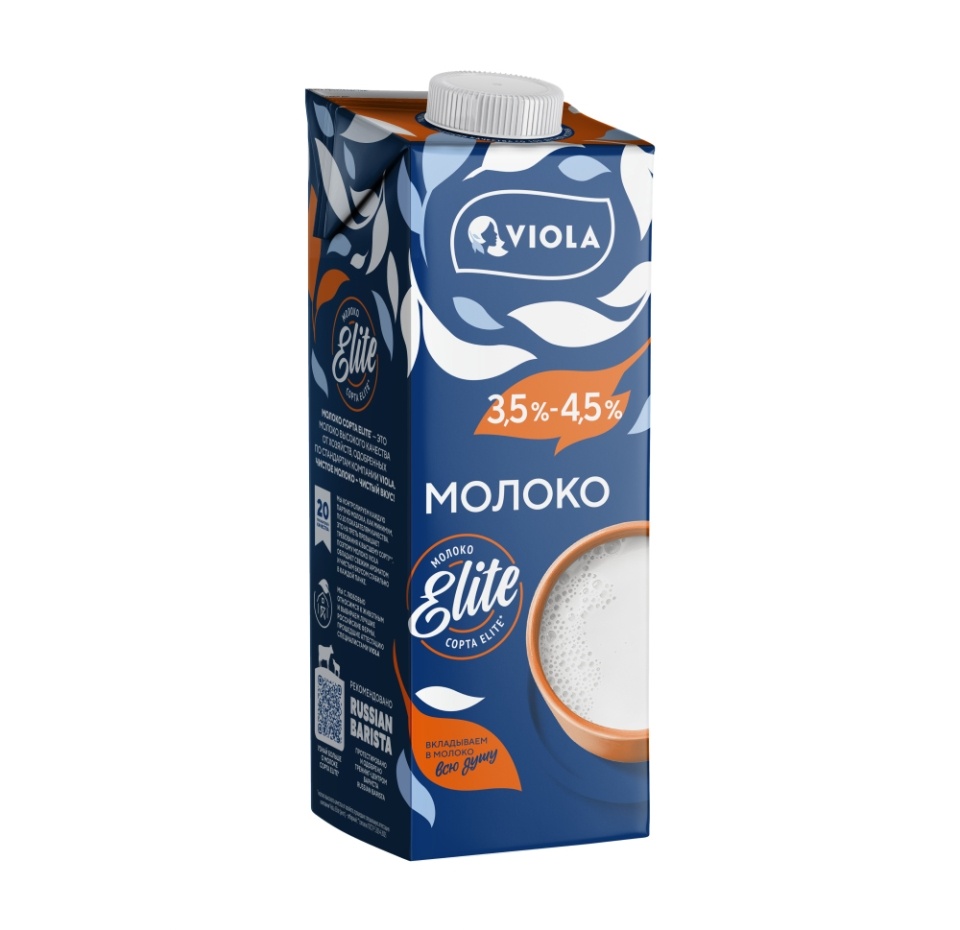 

Молоко питьевое Viola Отборное цельное ультрапастеризованное 3,5% - 4,5% 973 мл