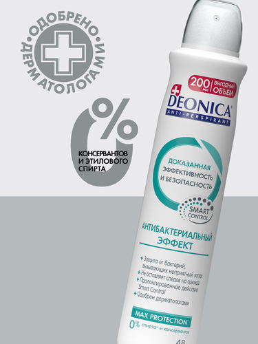 

Антиперспирант женский спрей Deonica Антибактериальный Эффект 200 мл