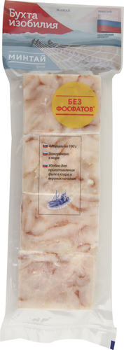 

Филе минтая Бухта изобилия без кожи свежемороженое 400 г