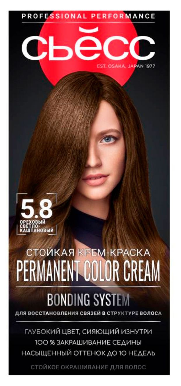 

Крем-краска для волос Сьёсс 5-8 Ореховый светло-каштановый 115 мл