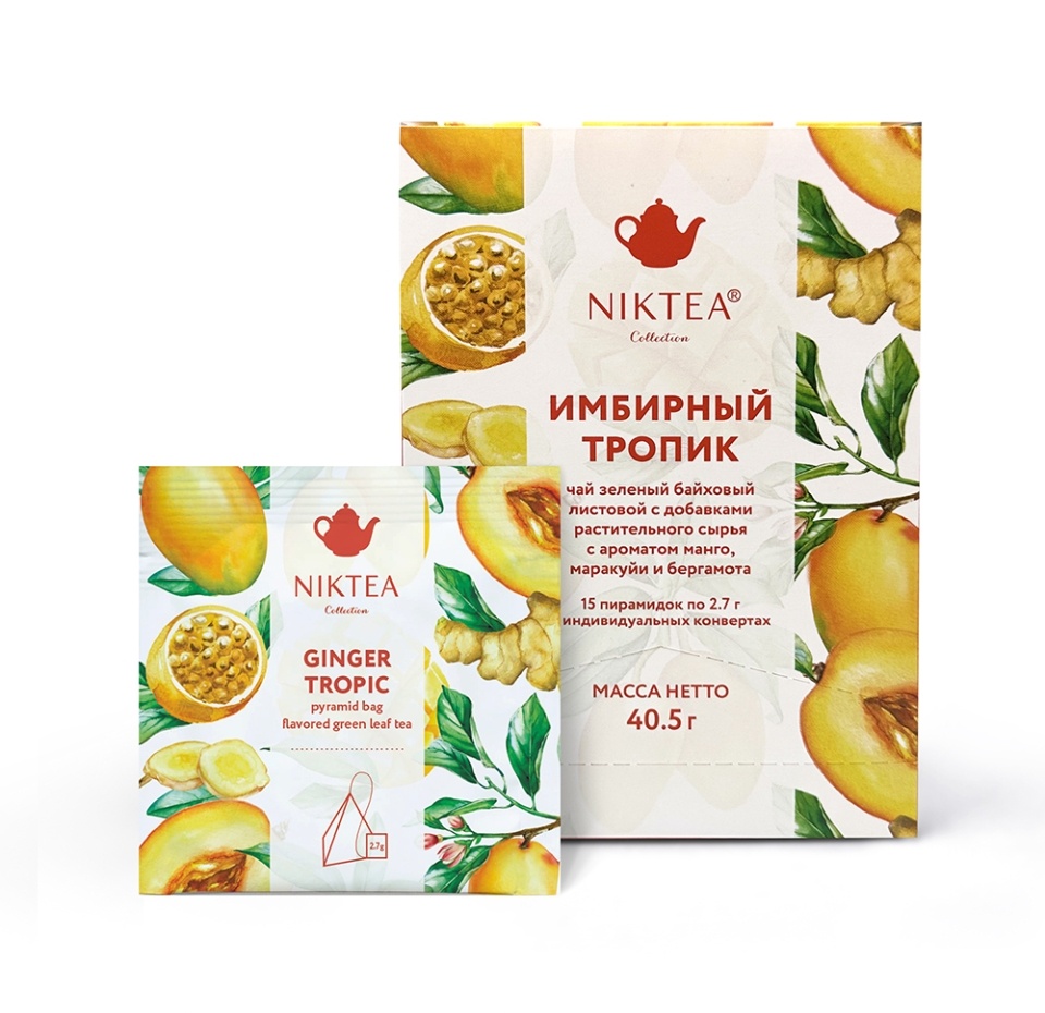 

Чай зеленый Niktea Имбирный Тропик 15 пирамидок 40.5 г