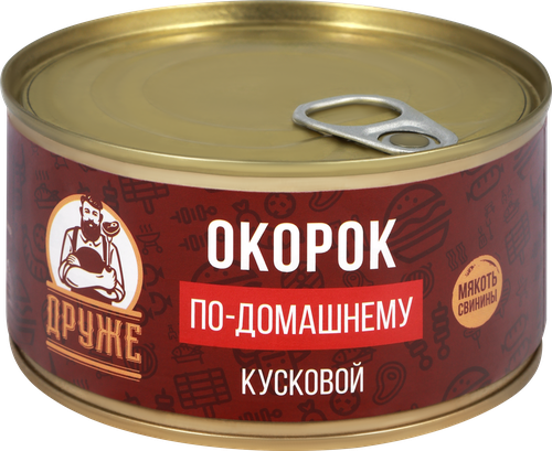 

Окорок Друже По-домашнему кусковой 325 г