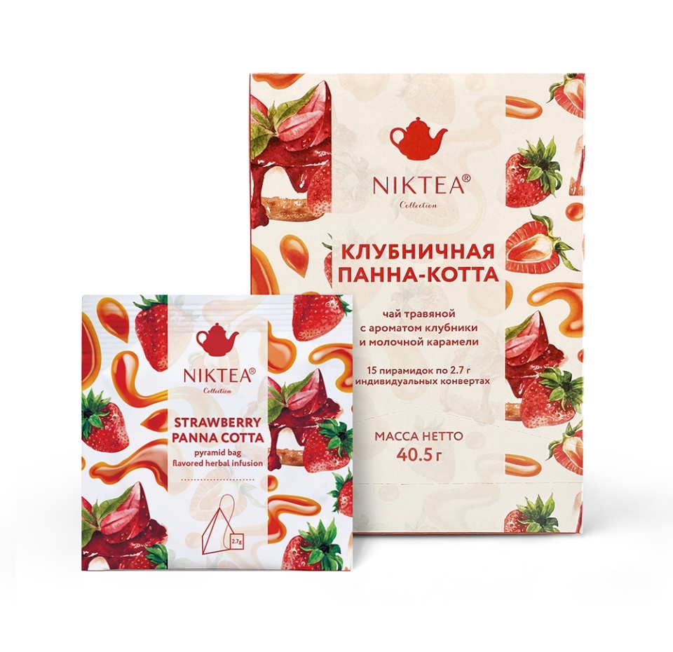 

Чай травяной Niktea Клубничная Панна-Котта 15 пирамидок 40.5 г