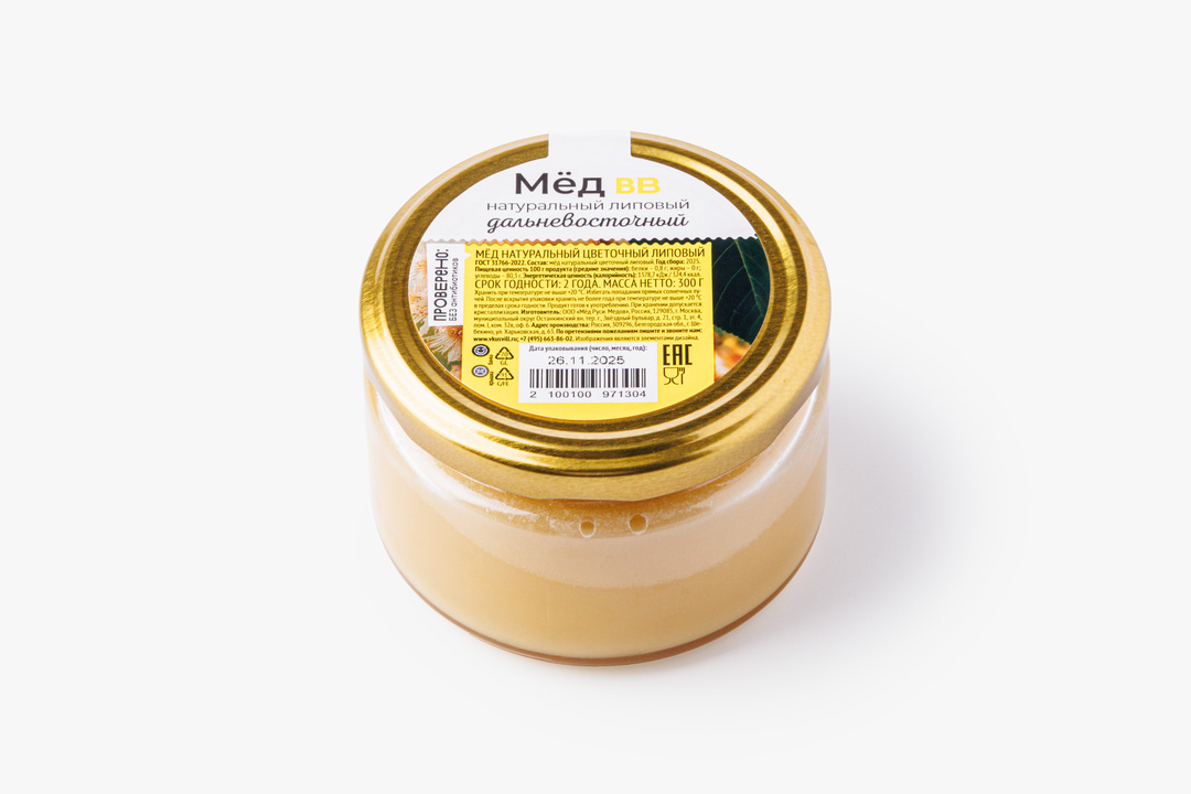 

Мед ВкусВилл натуральный липовый дальневосточный 300 г