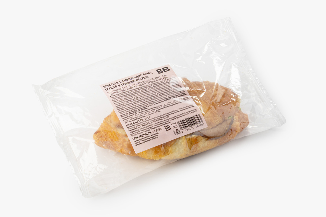 

Круассан ВкусВилл с сыром Дор Блю грушей и грецким орехом 115 г