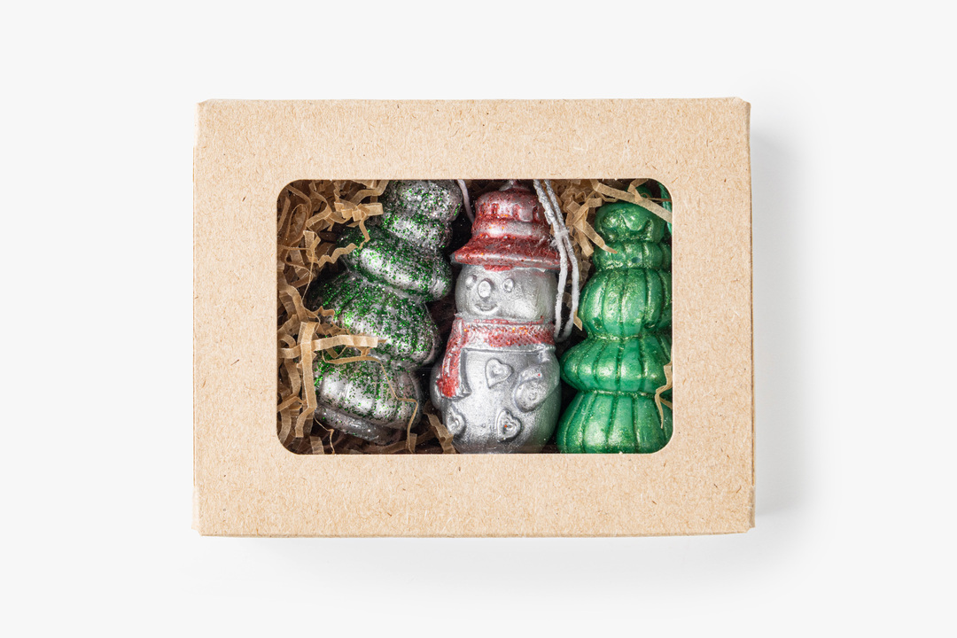 

Набор свечей декоративных Елочные игрушки 60 г