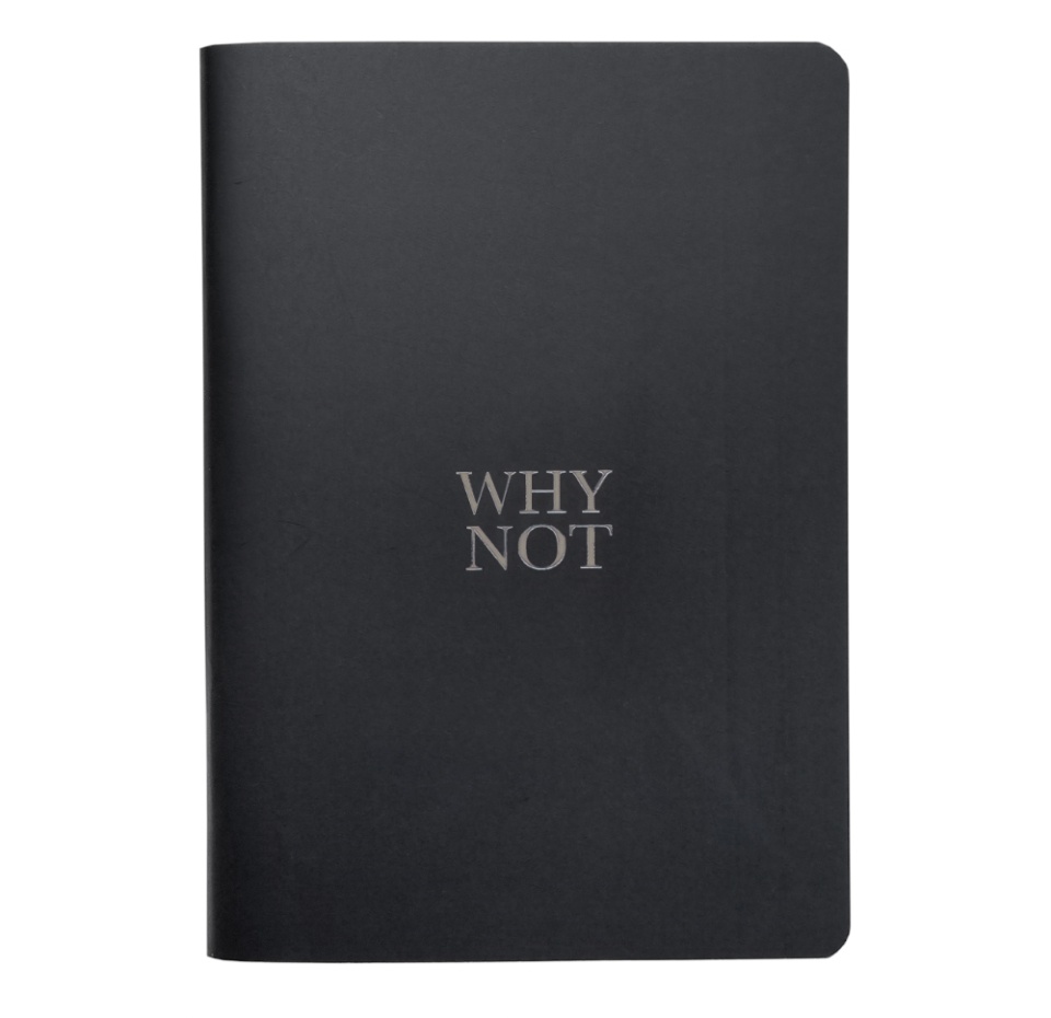 

Тетрадь в мягком переплёте на скрепке Aesthetics в клетку с чёрной обложкой, Be Smart, 150*210 мм