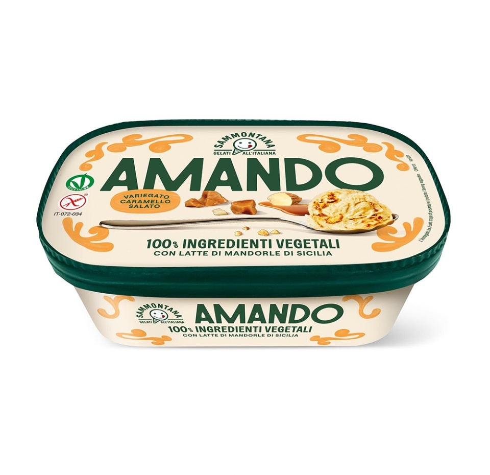 

Десерт замороженный Sammontana "Итальянское мороженое Амандо" соленая карамель 400 г