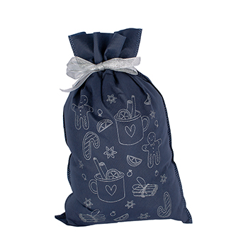 

Подарочный мешочек Interstellar со стягивающей лентой синий 30 х 25 см