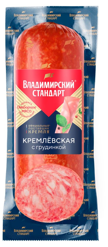 

Колбаса Владимирский стандарт Кремлевская с грудинкой полукопченая 350 г