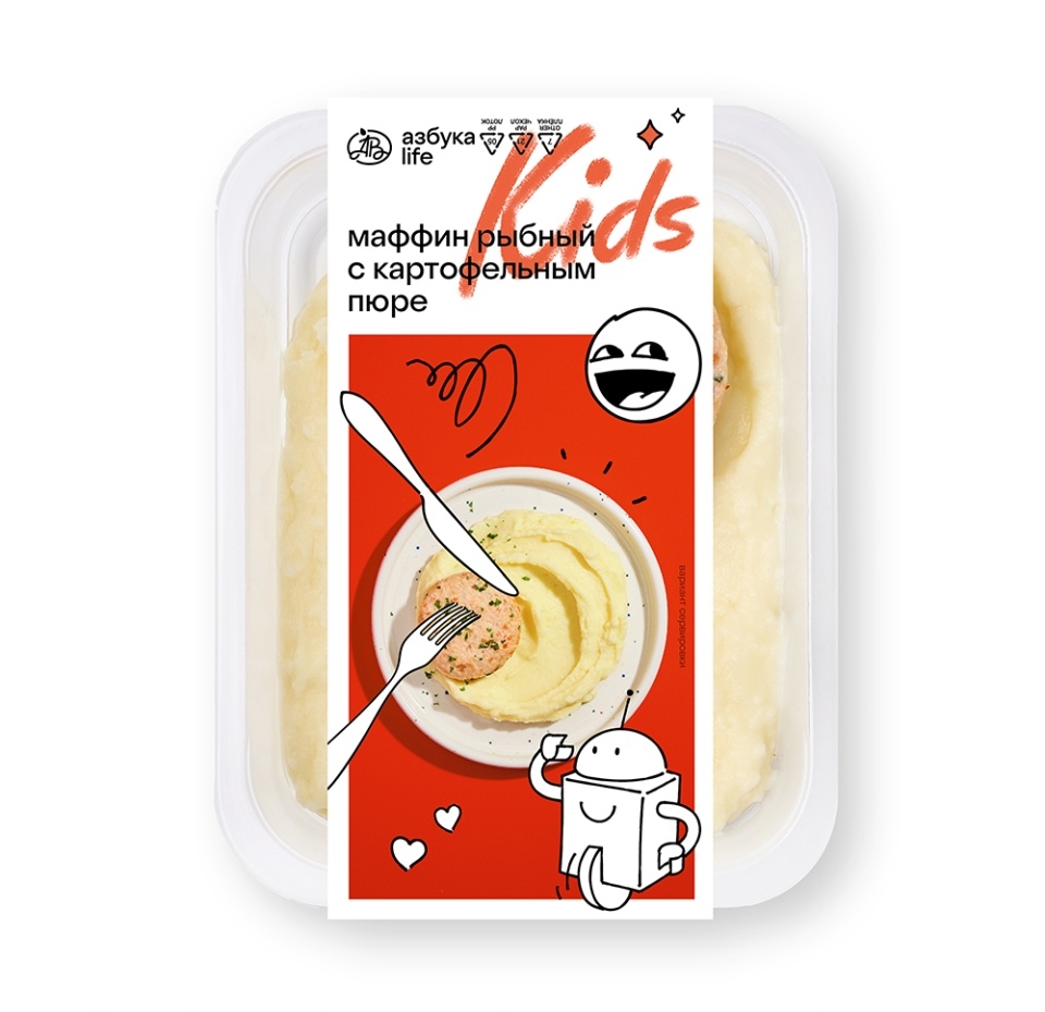 

Маффин рыбный Азбука life kids с картофельным пюре 220 г