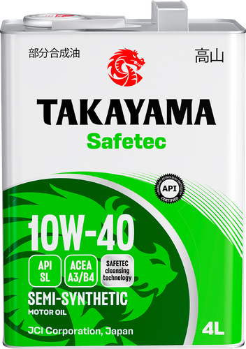 

Масло моторное полусинтетическое Takayama API SL/CF 10W-40 4 л