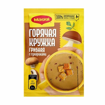 Суп грибной с сухариками "Горячая кружка", Maggi, 20 г