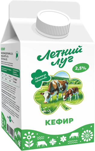

Кефир Летний луг 2.5% 475 г