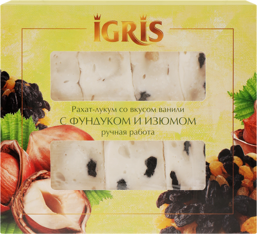 

Рахат-лукум Igris Ваниль с фундуком и изюмом 145 г