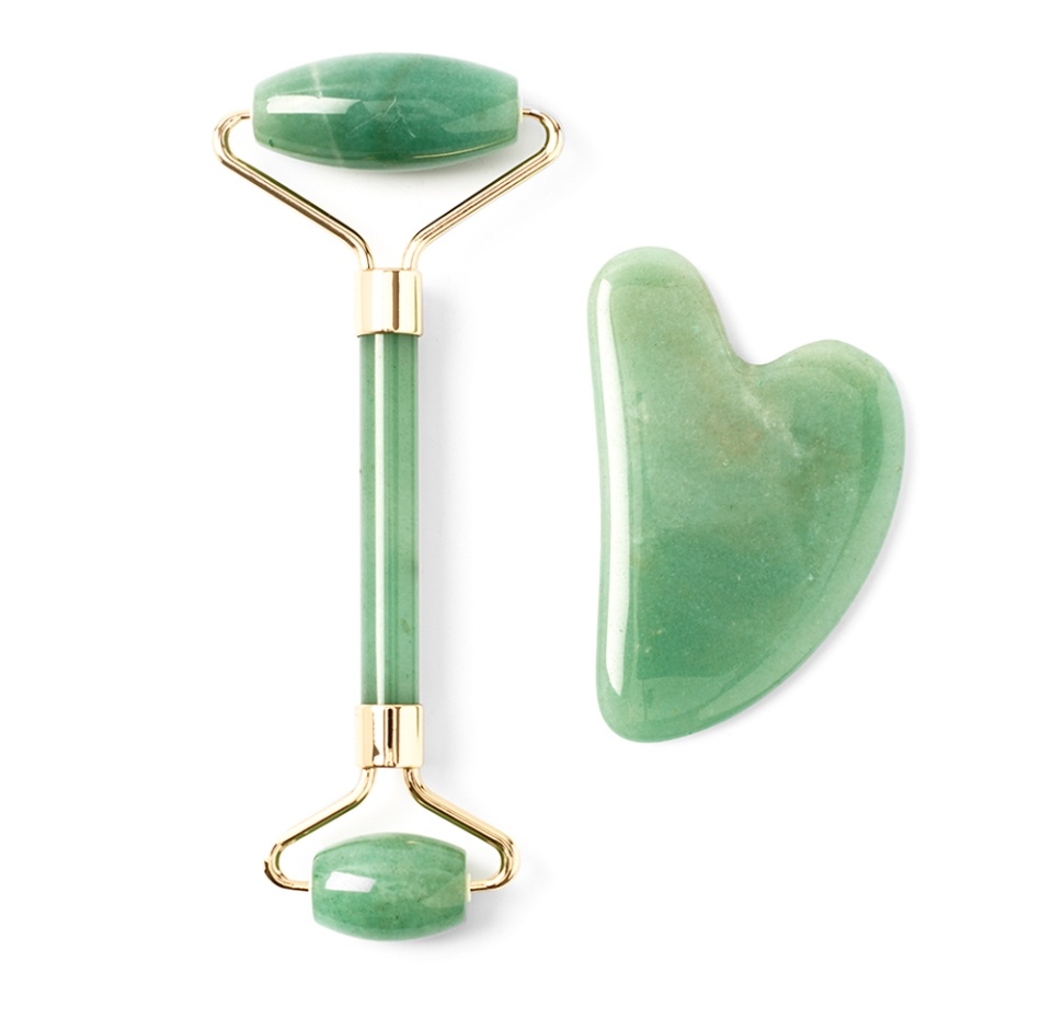 

Набор массажный INNOVATOUCH Cosmetic нефритовые роллер и скребок гуаша 200 г