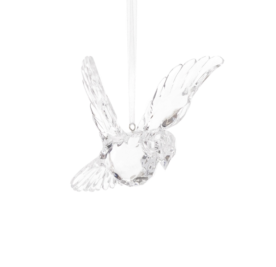

Игрушка для елки Florasilk Коллекция Традиции Голубь цвет прозрачный, 9.5 см, Великобритания