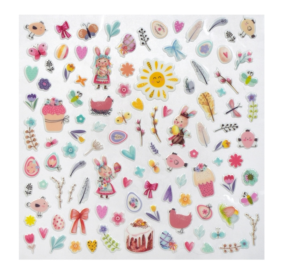 

Наклейки для украшения яиц «Пасхальные» объёмные, Marmiton, 1 лист 20x20 см