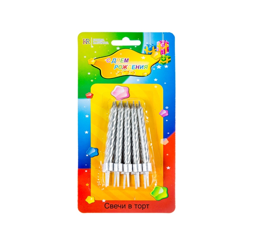 

Набор свечей для торта, Kukina Raffinata, 10 шт., 5.5*62