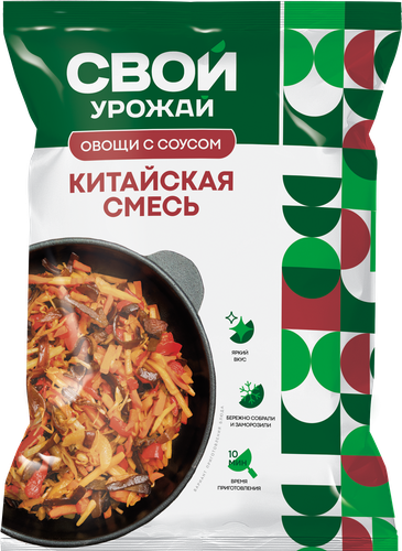 

Смесь овощная Свой урожай Китайская в соусе с имбирем 400 г