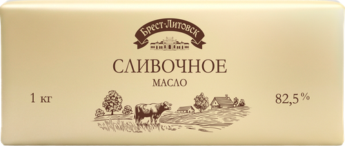 

Масло сладко-сливочное Брест-Литовск 82,5% без змж, 1 кг