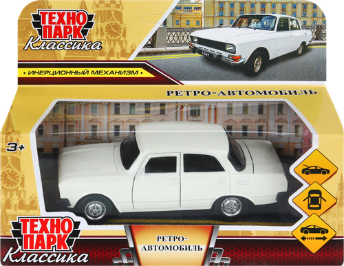 

Машина Технопарк Москвич инерционная ретро-модель вишневый металл 12.5 см