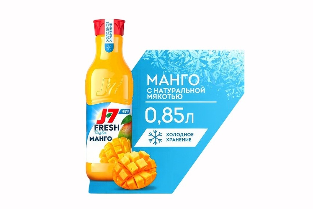 

Нектар J7 Fresh Taste из манго с мякотью 0.85 л