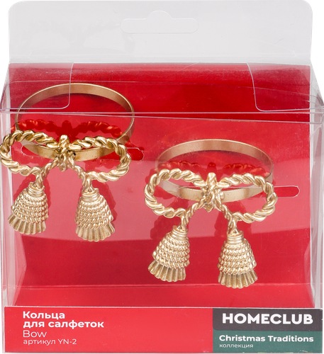 

Кольца для салфеток Homeclub Bow железо арт. YN-2 2 шт.