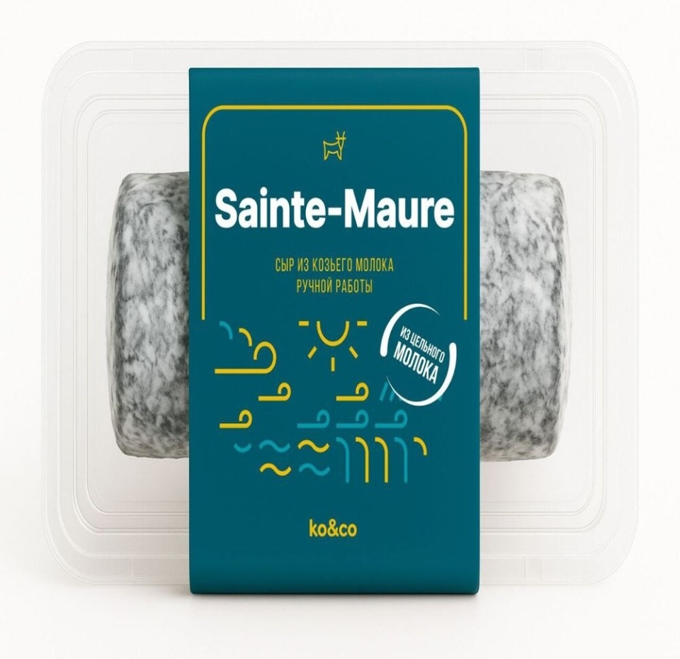 

Сыр мягкий Ko&Co из козьего молока Сент-Мор-де-Турен м.д.ж в сухом веществе 45% 90 г